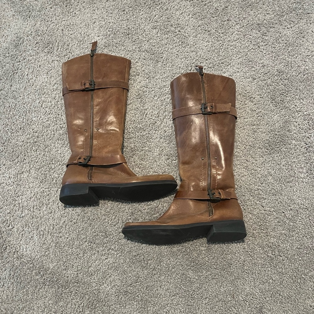 Matisse Militia Brown Leather Riding Boots Size 8.5 Made in Brazil